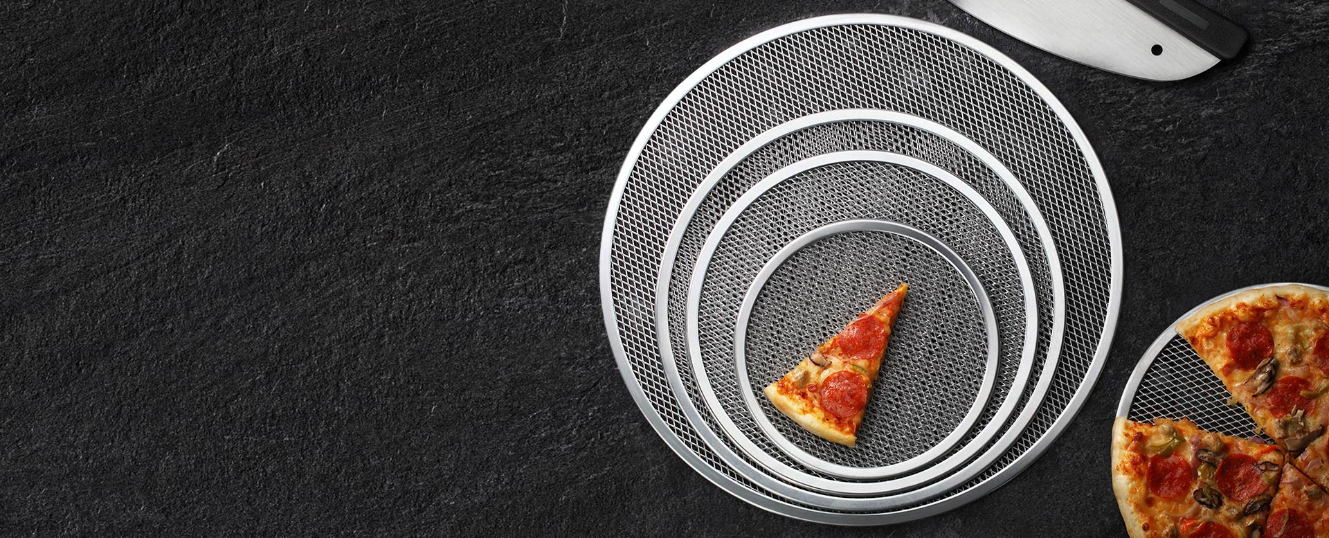 Layar pizza aluminium